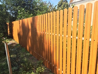 Забор из евроштакетника 119 метров